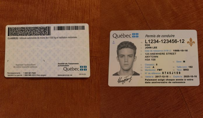 Getting a Quebec Driver’s Licence and ID Card, fake drining license, original ID Card