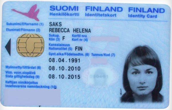 Getting a FINNISH ID CARD, Finnish ID Card picture